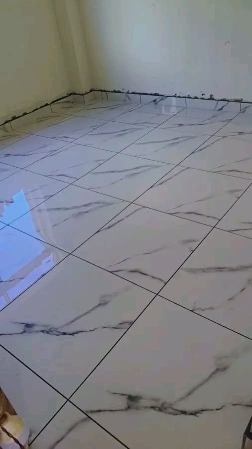 Marble-Look Tile Floor