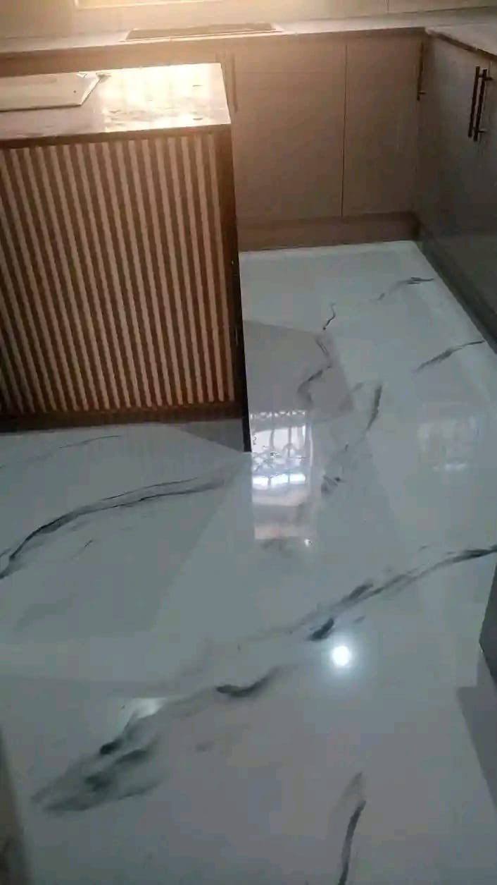 Marble Epoxy Kitchen Floor